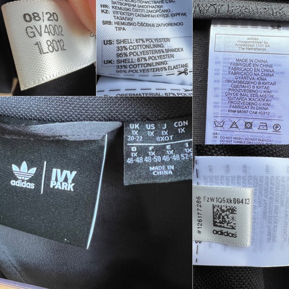 Adidas x Ivy Park Black 3 Stripe Suit Jacket Blazer, Size 1X - Picture 9 of 15